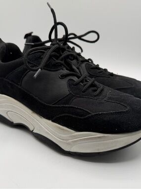 Topshop Ciara Chunky Trainers Made Italy Dad Shoes Black EU 41 US 10